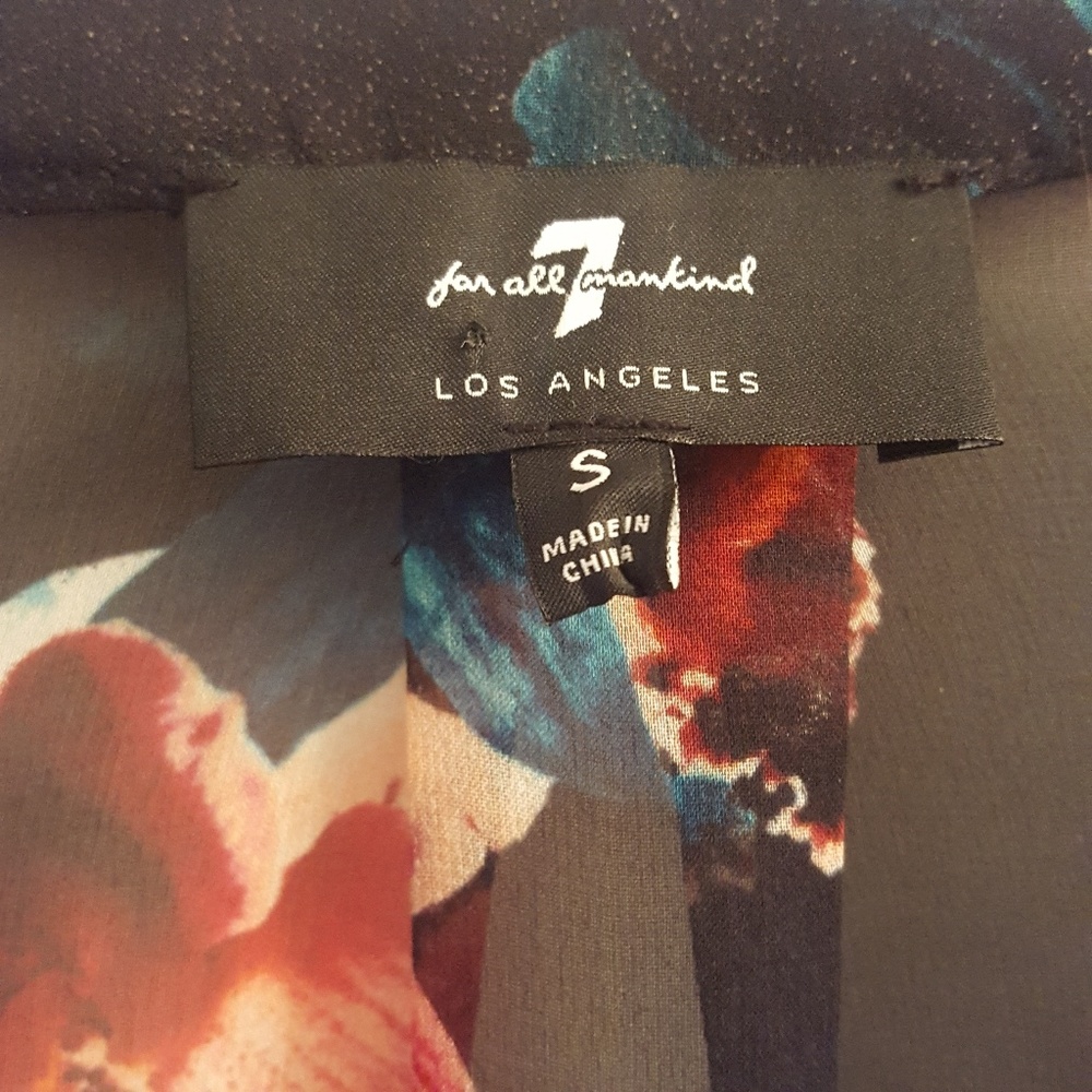 7 For All Mankind Paneled Floral Top - Picture 6 of 6